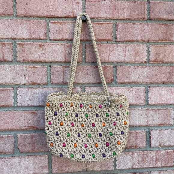 The Sak Small Beaded Crochet Shoulder Tote Bag - Picture 5 of 9